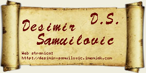 Desimir Samuilović vizit kartica